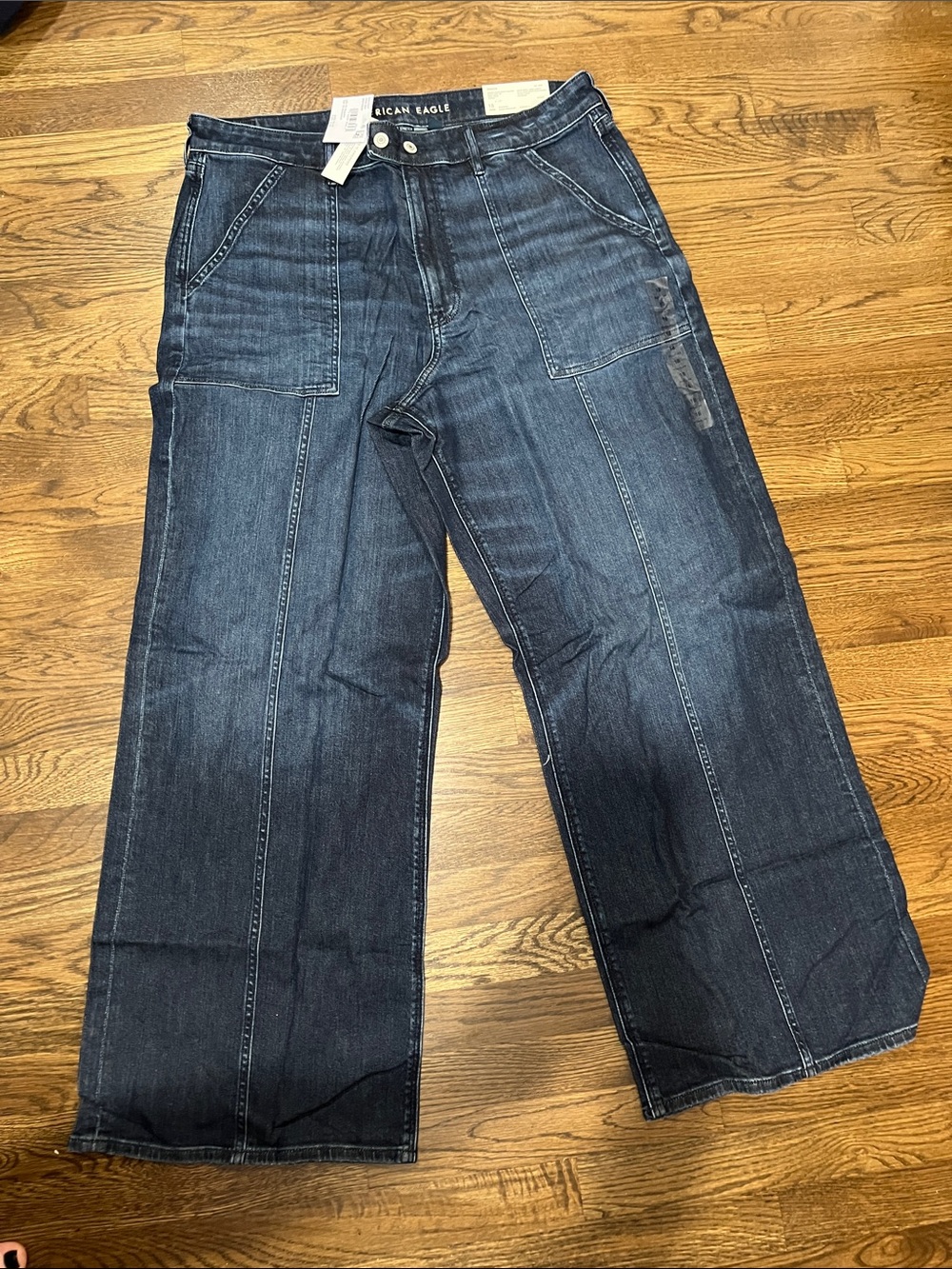 American Eagle Outfitters Women’s Super High Rise Baggy Wide Leg Jeans
